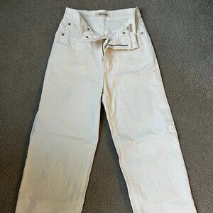 Madewell, Size 25, Perfect Vintage Wide-leg Crop Jean (white)